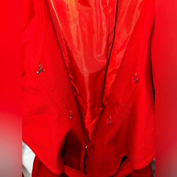 LIKE NEW - INC Red Ruffle Coat - M - Picture 3 of 6